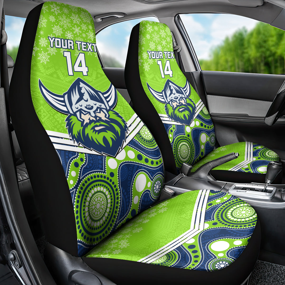 custom-raiders-rugby-christmas-car-seat-cover-merry-xmas-2023-mix-aboriginal-art