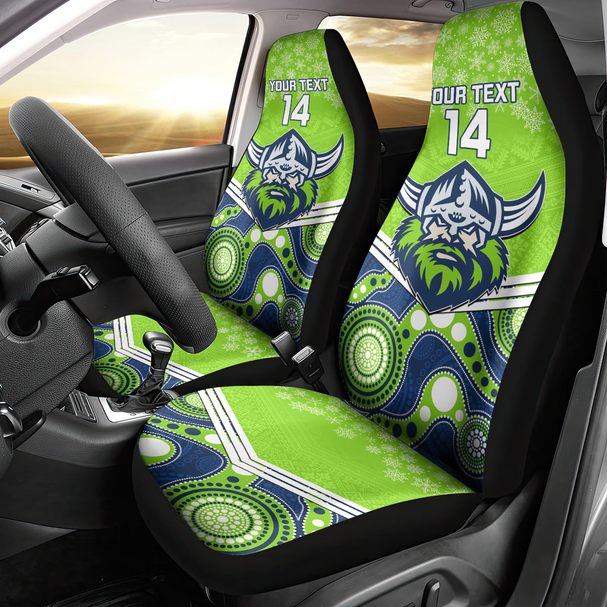 custom-raiders-rugby-christmas-car-seat-cover-merry-xmas-2023-mix-aboriginal-art