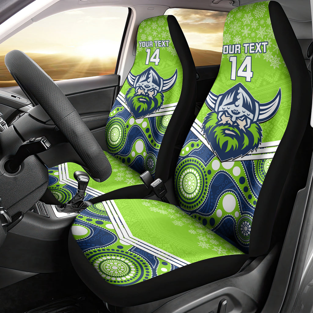 custom-raiders-rugby-christmas-car-seat-cover-merry-xmas-2023-mix-aboriginal-art