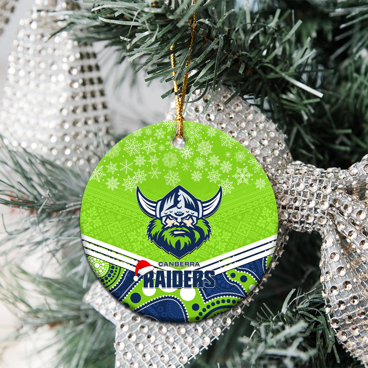 raiders-rugby-christmas-ceramic-ornament-merry-xmas-2023-mix-aboriginal-art