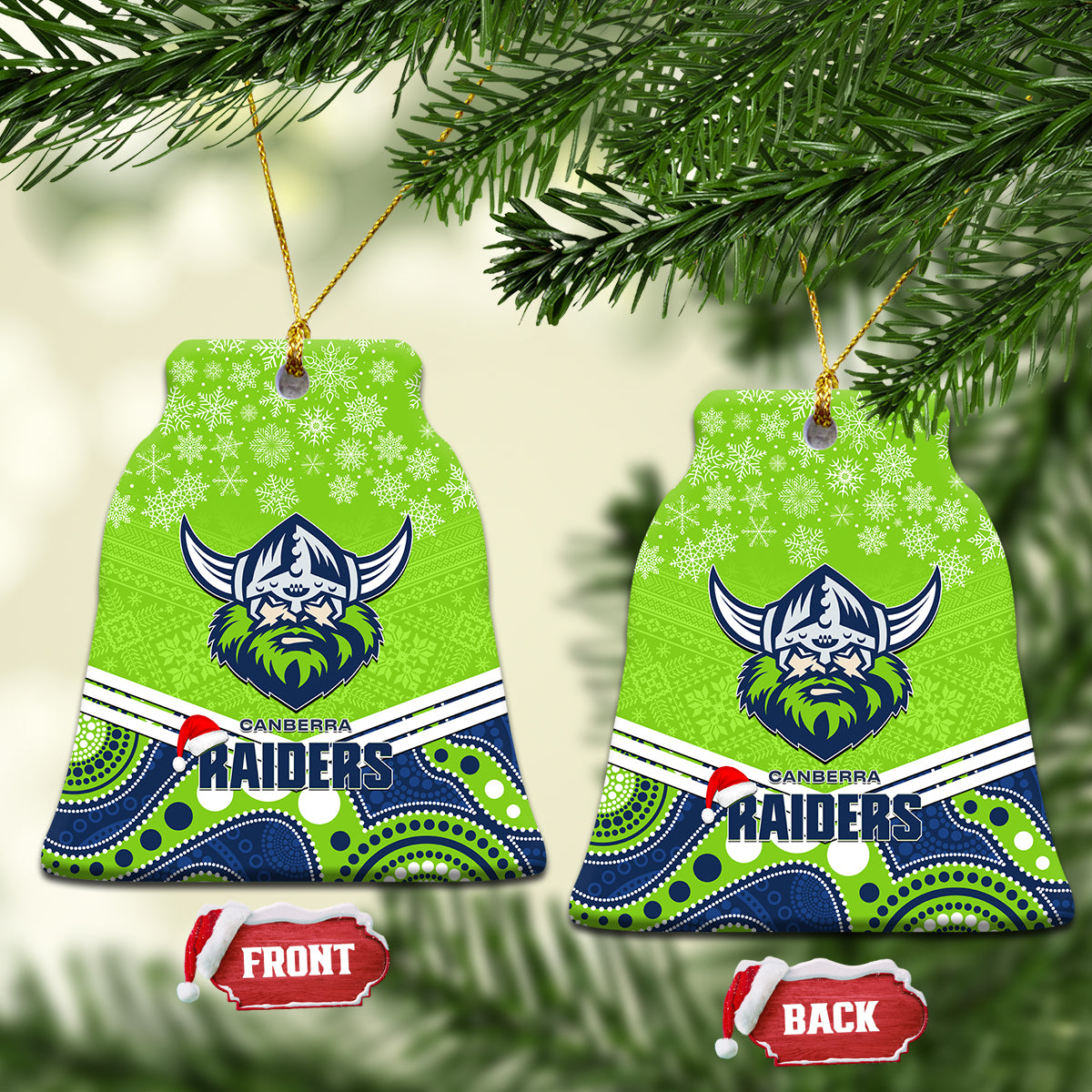 raiders-rugby-christmas-ceramic-ornament-merry-xmas-2023-mix-aboriginal-art