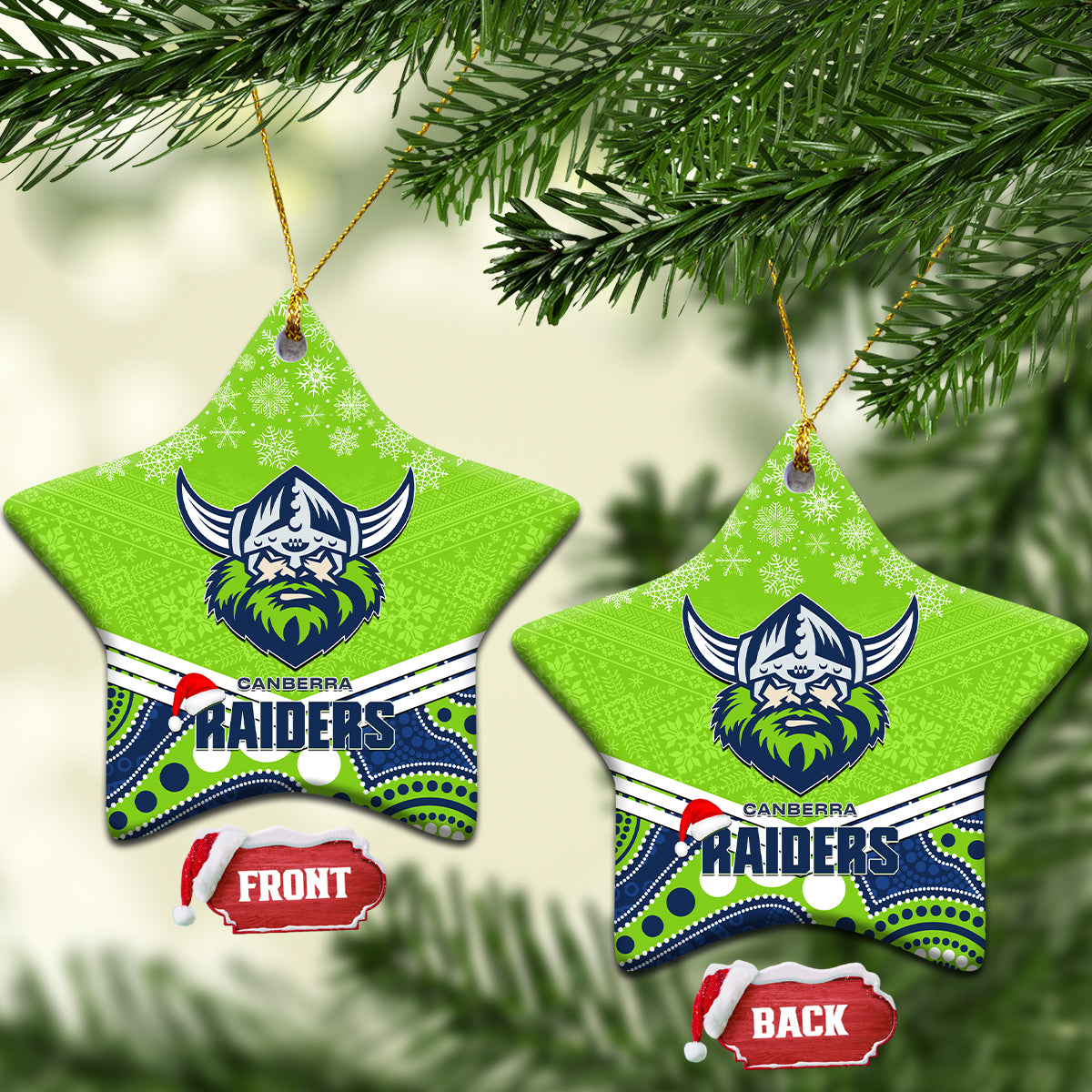 raiders-rugby-christmas-ceramic-ornament-merry-xmas-2023-mix-aboriginal-art