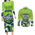 custom-raiders-rugby-christmas-couples-matching-long-sleeve-bodycon-dress-and-long-sleeve-button-shirt-merry-xmas-2023-mix-aboriginal-art