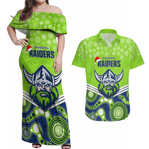 custom-raiders-rugby-christmas-couples-matching-off-shoulder-maxi-dress-and-hawaiian-shirt-merry-xmas-2023-mix-aboriginal-art