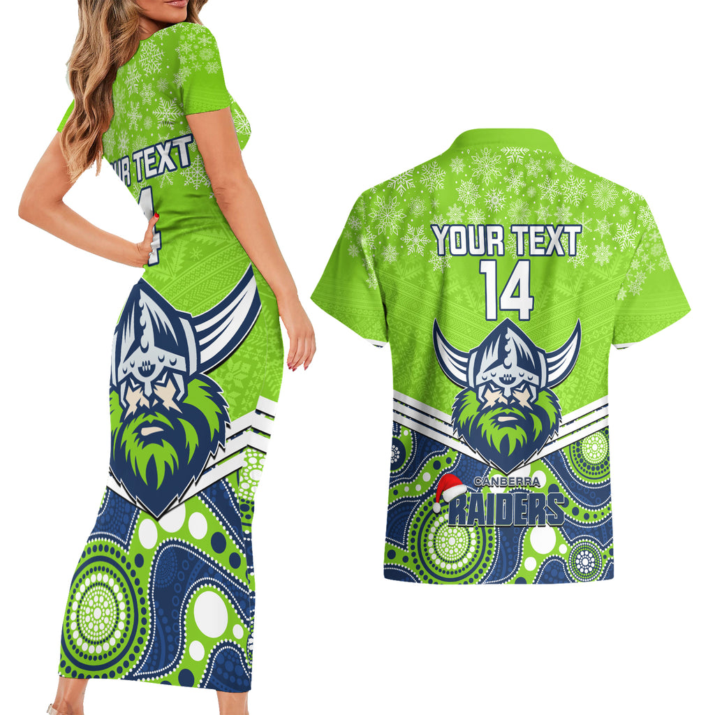 custom-raiders-rugby-christmas-couples-matching-short-sleeve-bodycon-dress-and-hawaiian-shirt-merry-xmas-2023-mix-aboriginal-art