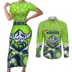 custom-raiders-rugby-christmas-couples-matching-short-sleeve-bodycon-dress-and-long-sleeve-button-shirt-merry-xmas-2023-mix-aboriginal-art