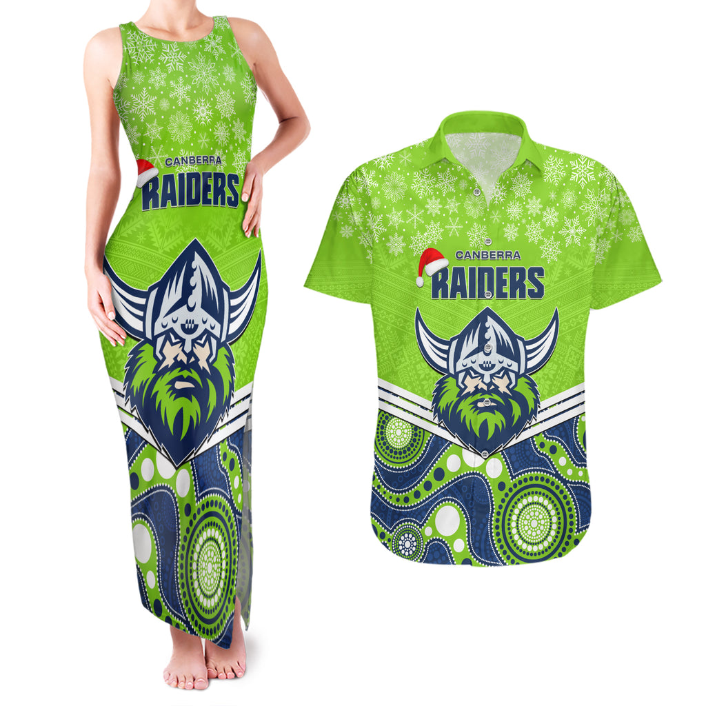 custom-raiders-rugby-christmas-couples-matching-tank-maxi-dress-and-hawaiian-shirt-merry-xmas-2023-mix-aboriginal-art