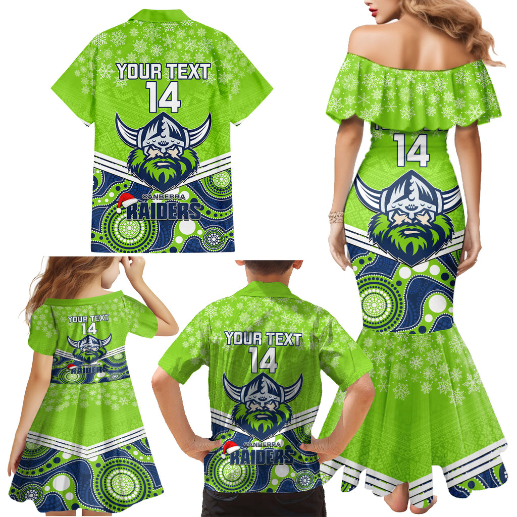 custom-raiders-rugby-christmas-family-matching-mermaid-dress-and-hawaiian-shirt-merry-xmas-2023-mix-aboriginal-art