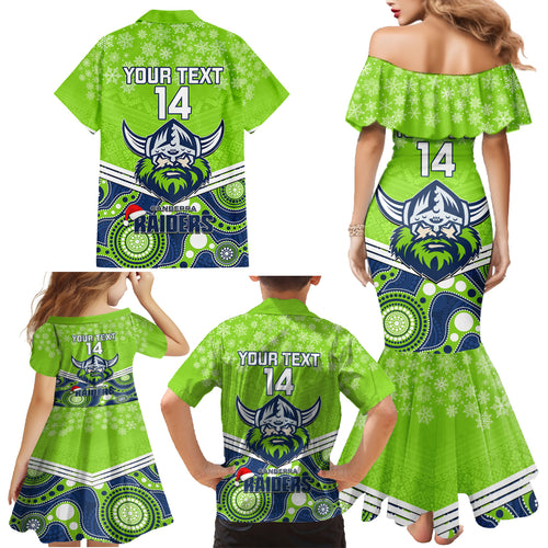 custom-raiders-rugby-christmas-family-matching-mermaid-dress-and-hawaiian-shirt-merry-xmas-2023-mix-aboriginal-art