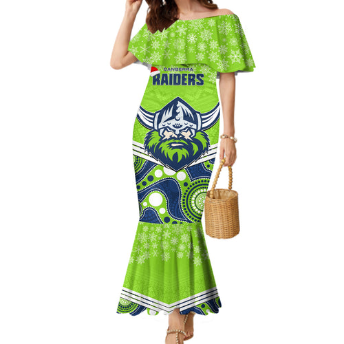 custom-raiders-rugby-christmas-family-matching-mermaid-dress-and-hawaiian-shirt-merry-xmas-2023-mix-aboriginal-art