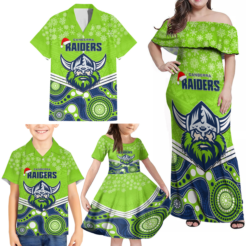 custom-raiders-rugby-christmas-family-matching-off-shoulder-maxi-dress-and-hawaiian-shirt-merry-xmas-2023-mix-aboriginal-art