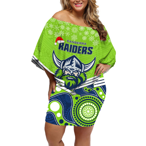 custom-raiders-rugby-christmas-family-matching-off-shoulder-short-dress-and-hawaiian-shirt-merry-xmas-2023-mix-aboriginal-art