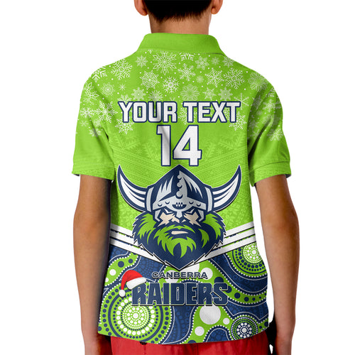 custom-raiders-rugby-christmas-kid-polo-shirt-merry-xmas-2023-mix-aboriginal-art