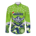 custom-raiders-rugby-christmas-long-sleeve-button-shirt-merry-xmas-2023-mix-aboriginal-art