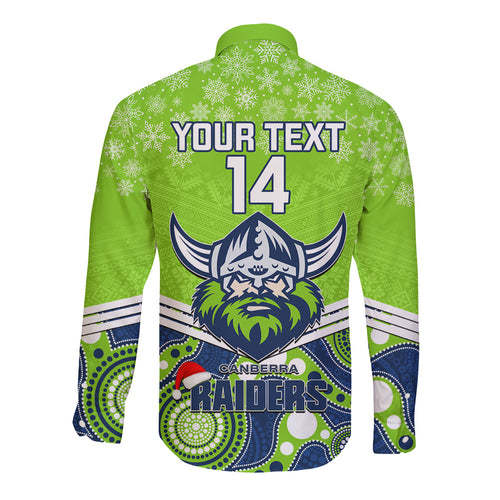 custom-raiders-rugby-christmas-long-sleeve-button-shirt-merry-xmas-2023-mix-aboriginal-art