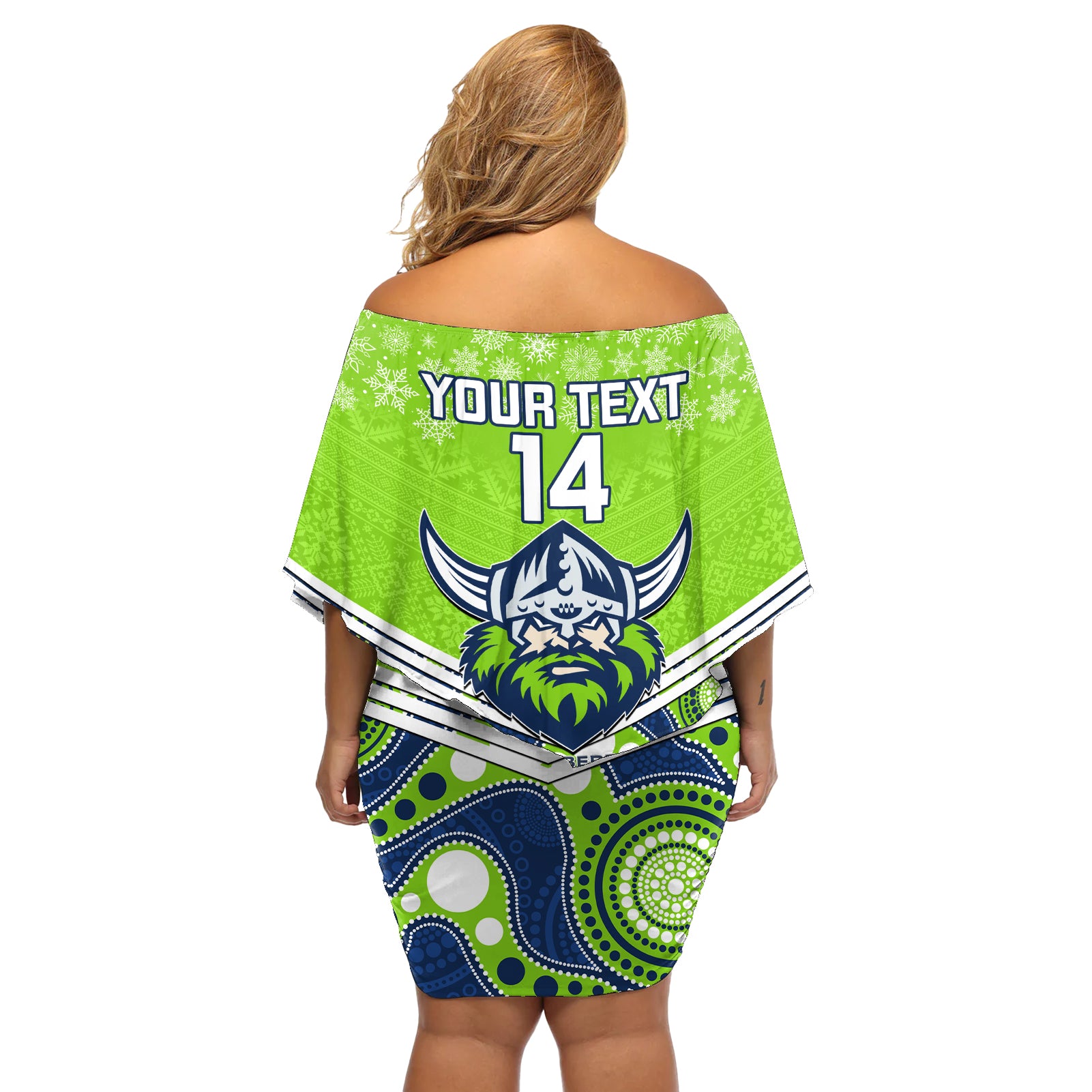 custom-raiders-rugby-christmas-off-shoulder-short-dress-merry-xmas-2023-mix-aboriginal-art