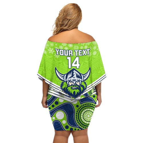 custom-raiders-rugby-christmas-off-shoulder-short-dress-merry-xmas-2023-mix-aboriginal-art