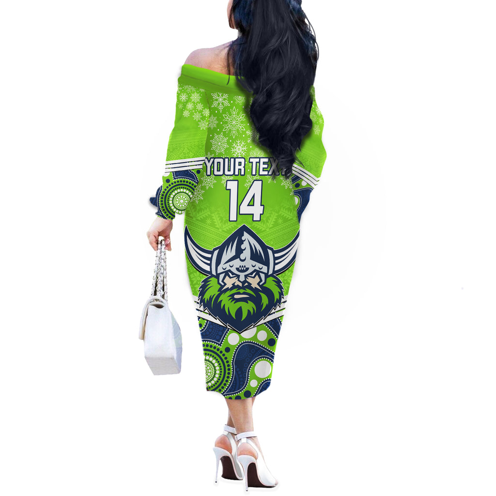 custom-raiders-rugby-christmas-off-the-shoulder-long-sleeve-dress-merry-xmas-2023-mix-aboriginal-art