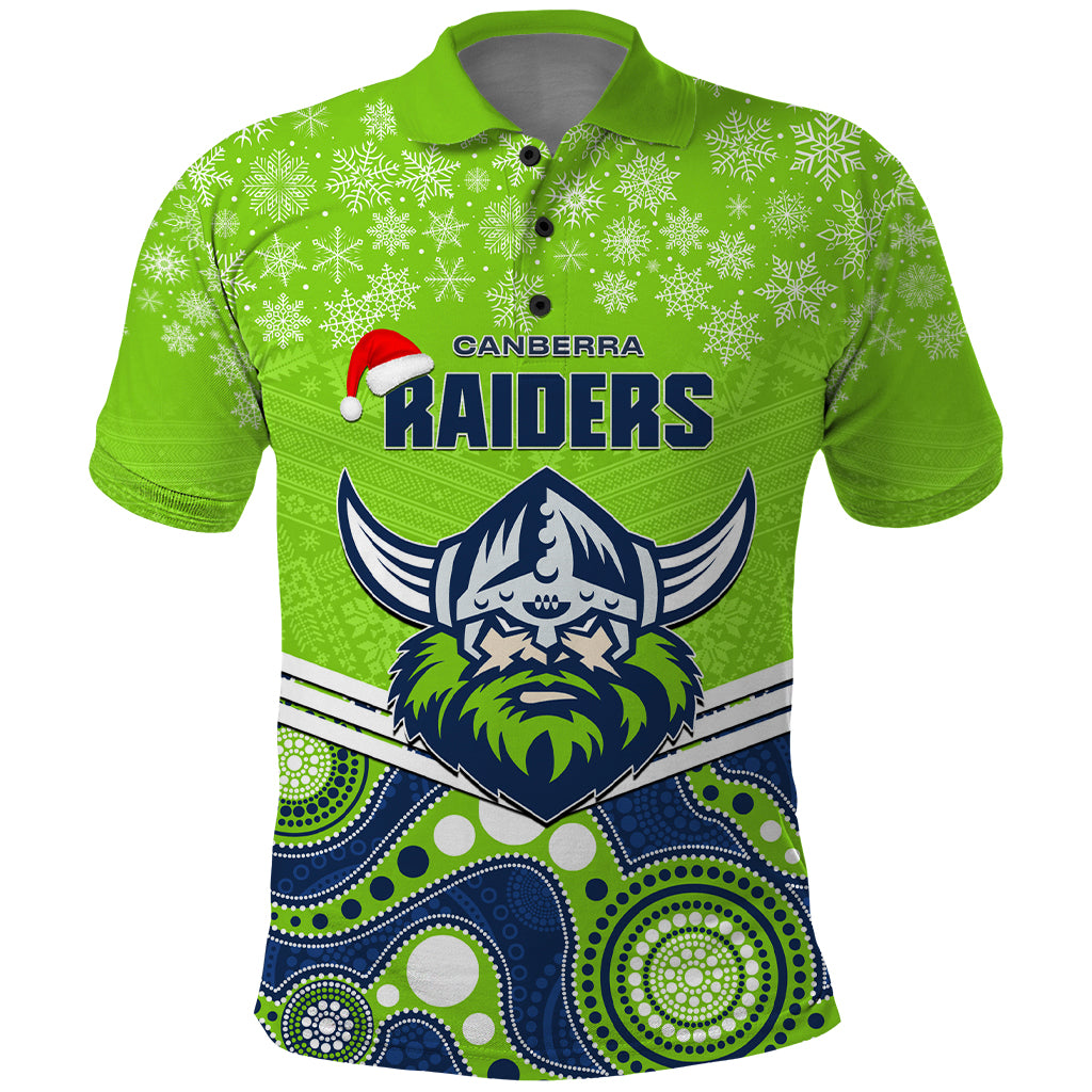 custom-raiders-rugby-christmas-polo-shirt-merry-xmas-2023-mix-aboriginal-art
