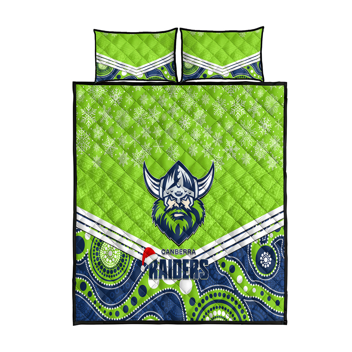custom-raiders-rugby-christmas-quilt-bed-set-merry-xmas-2023-mix-aboriginal-art