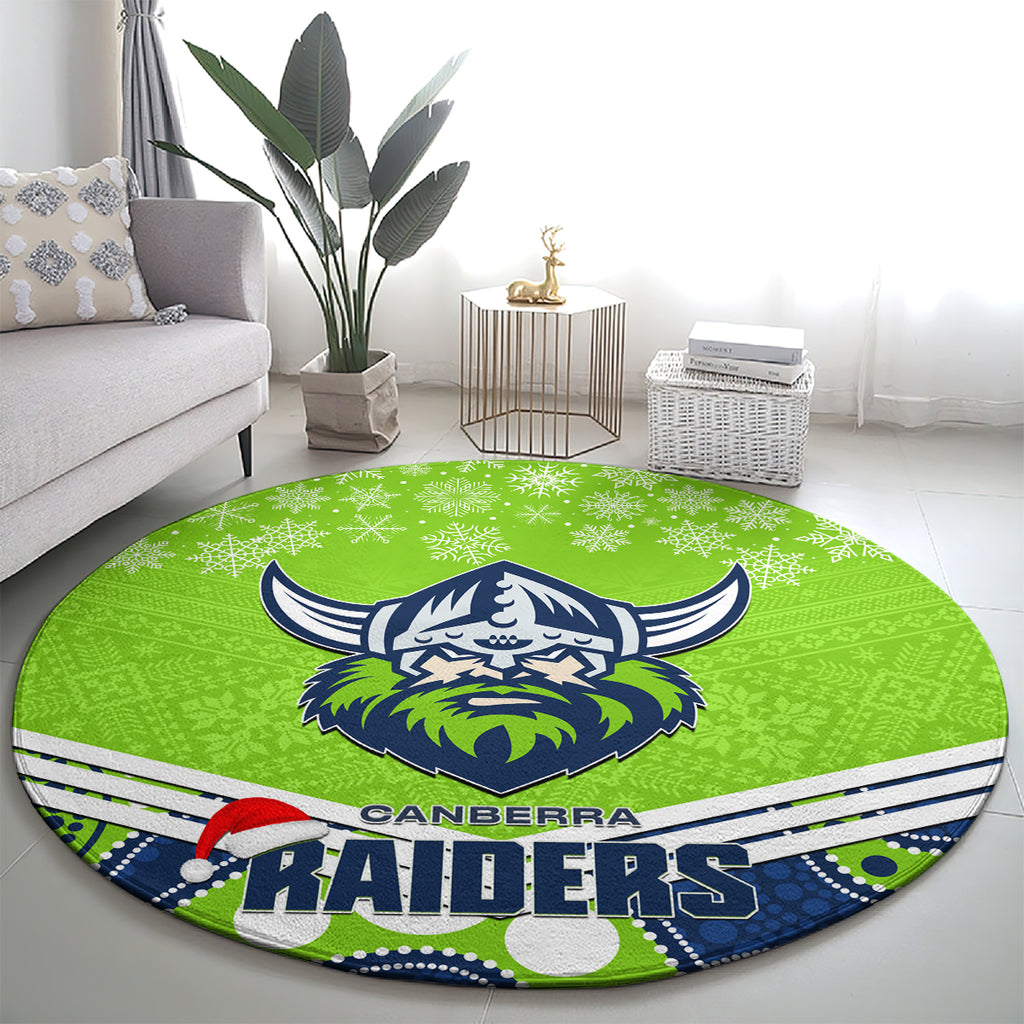 custom-raiders-rugby-christmas-round-carpet-merry-xmas-2023-mix-aboriginal-art