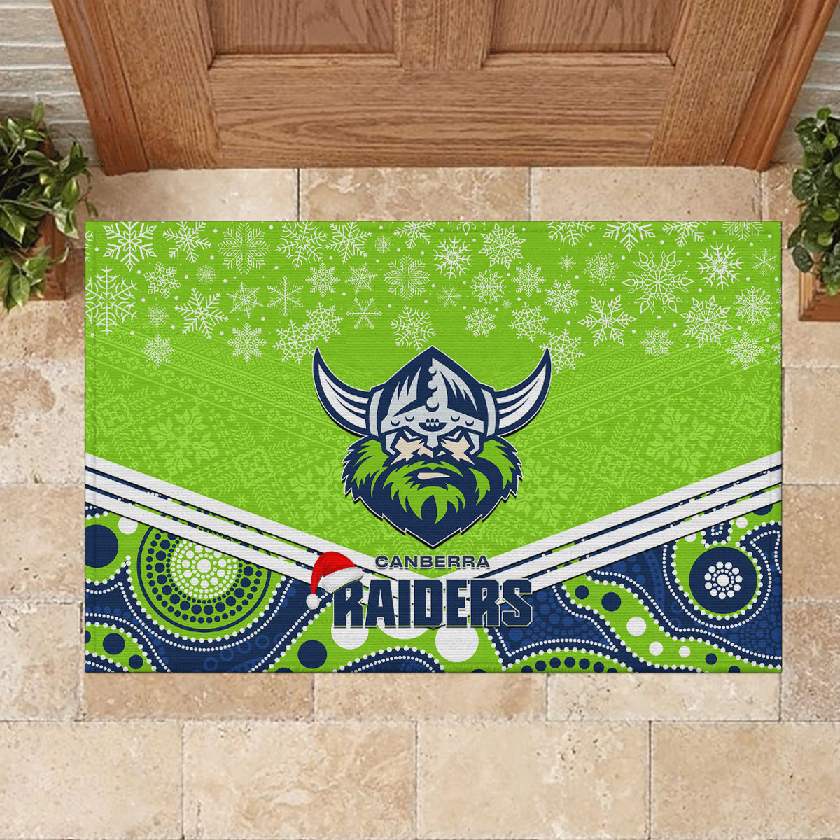 custom-raiders-rugby-christmas-rubber-doormat-merry-xmas-2023-mix-aboriginal-art