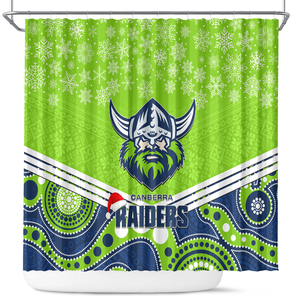 custom-raiders-rugby-christmas-shower-curtain-merry-xmas-2023-mix-aboriginal-art