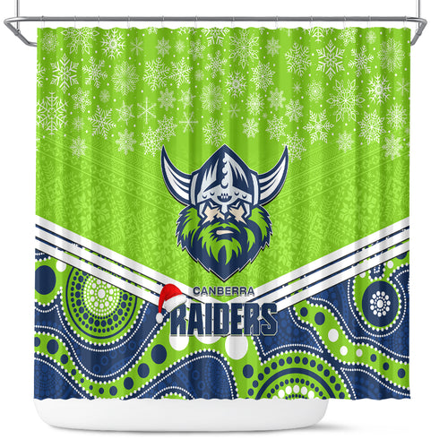 custom-raiders-rugby-christmas-shower-curtain-merry-xmas-2023-mix-aboriginal-art