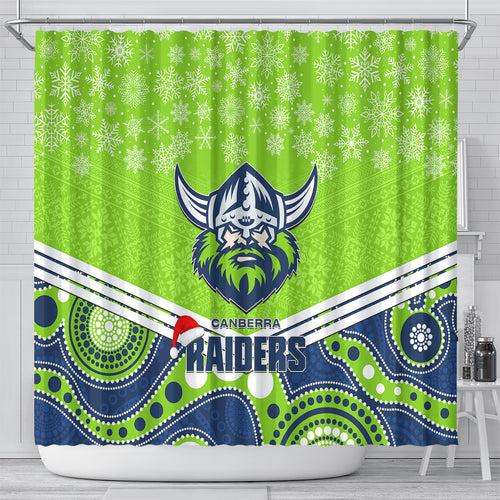 custom-raiders-rugby-christmas-shower-curtain-merry-xmas-2023-mix-aboriginal-art