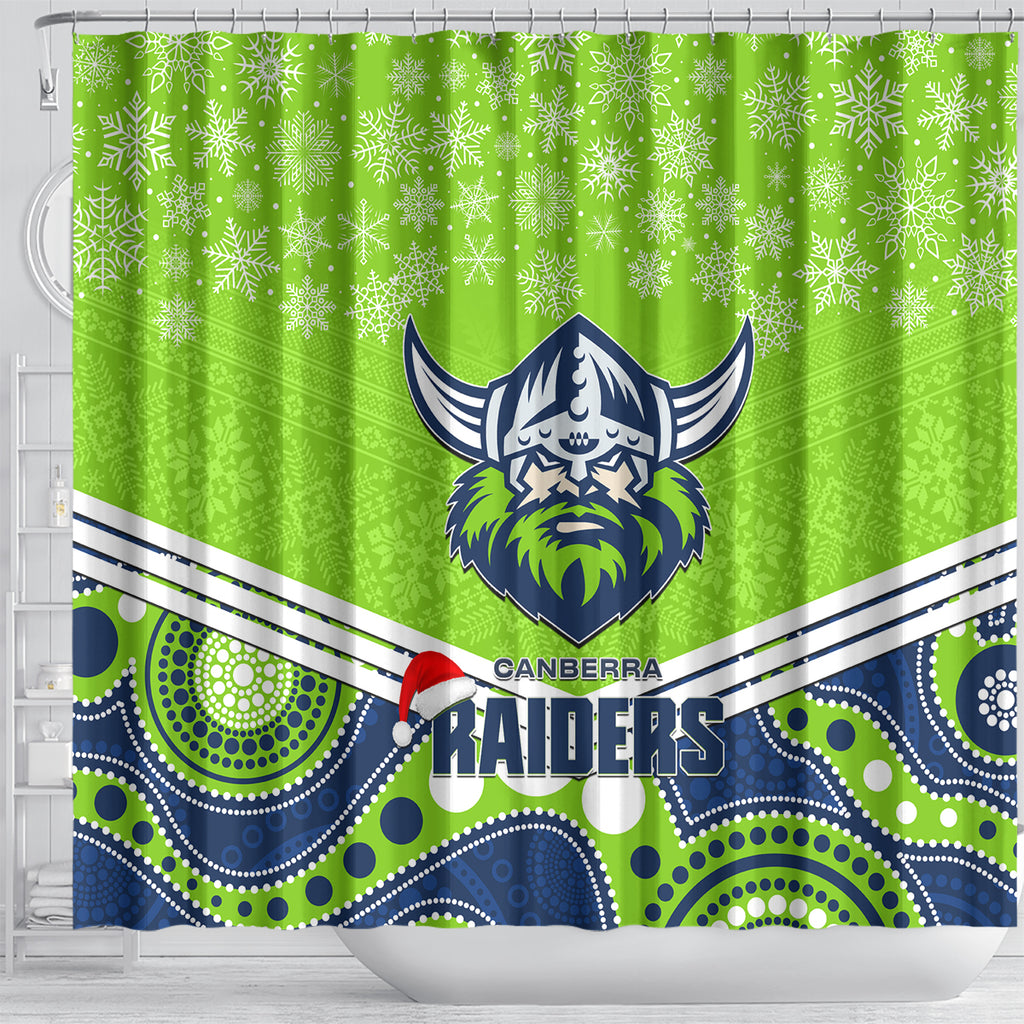 custom-raiders-rugby-christmas-shower-curtain-merry-xmas-2023-mix-aboriginal-art