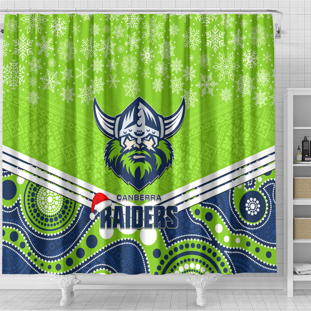 custom-raiders-rugby-christmas-shower-curtain-merry-xmas-2023-mix-aboriginal-art