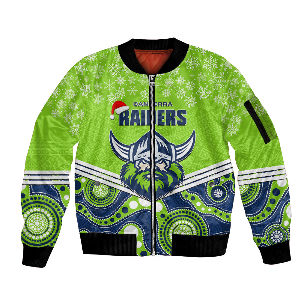 custom-raiders-rugby-christmas-sleeve-zip-bomber-jacket-merry-xmas-2023-mix-aboriginal-art