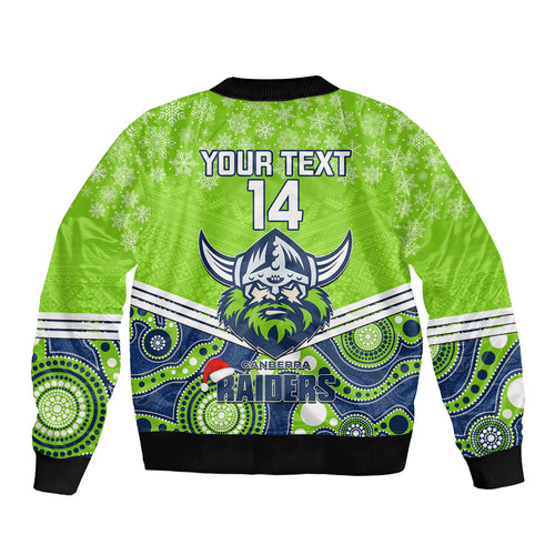 custom-raiders-rugby-christmas-sleeve-zip-bomber-jacket-merry-xmas-2023-mix-aboriginal-art