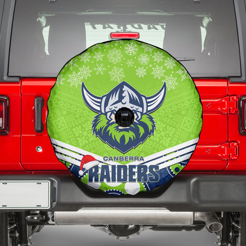 custom-raiders-rugby-christmas-spare-tire-cover-merry-xmas-2023-mix-aboriginal-art
