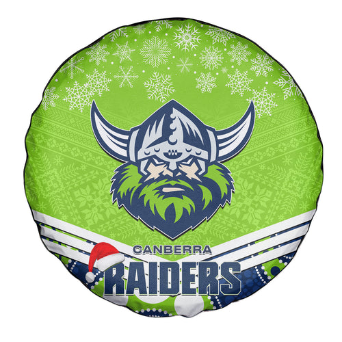 custom-raiders-rugby-christmas-spare-tire-cover-merry-xmas-2023-mix-aboriginal-art