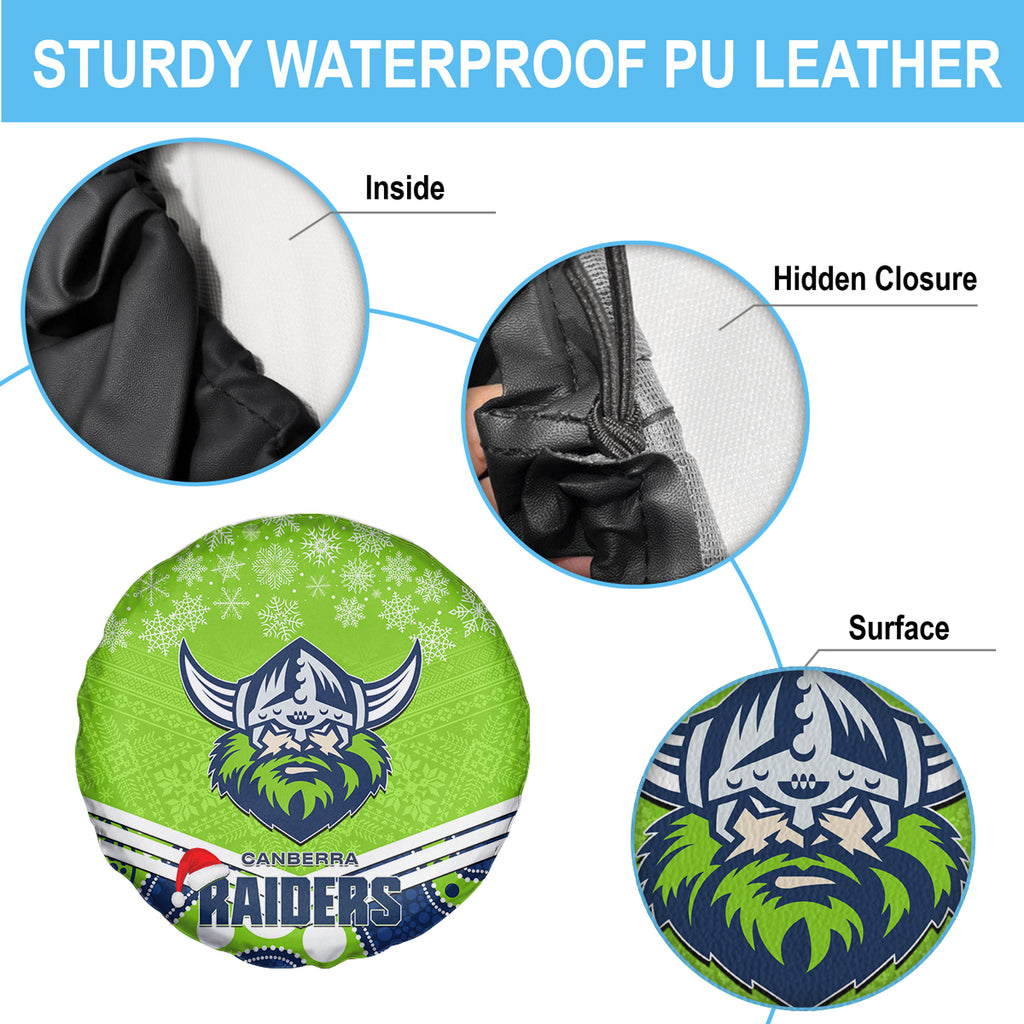 custom-raiders-rugby-christmas-spare-tire-cover-merry-xmas-2023-mix-aboriginal-art