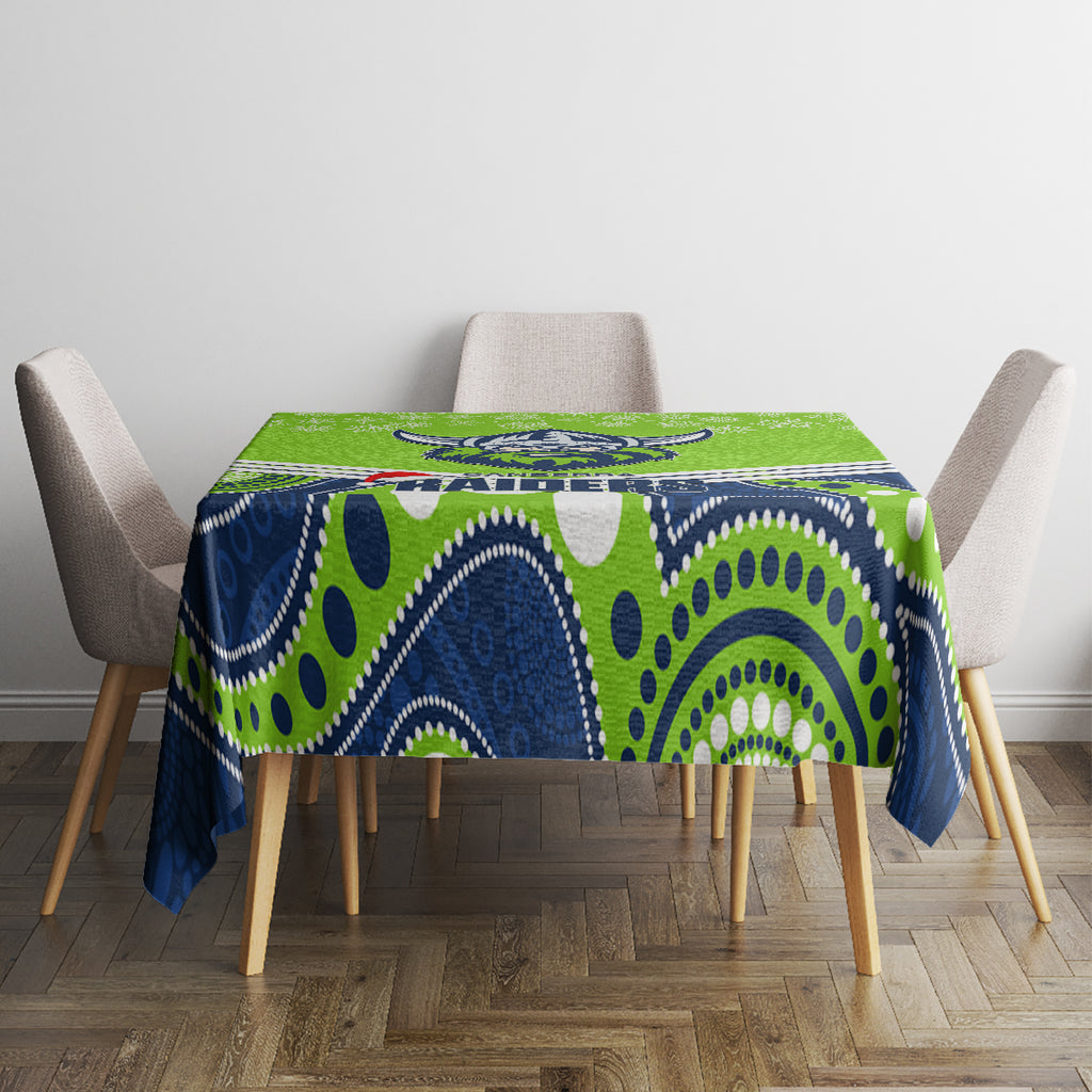 custom-raiders-rugby-christmas-tablecloth-merry-xmas-2023-mix-aboriginal-art