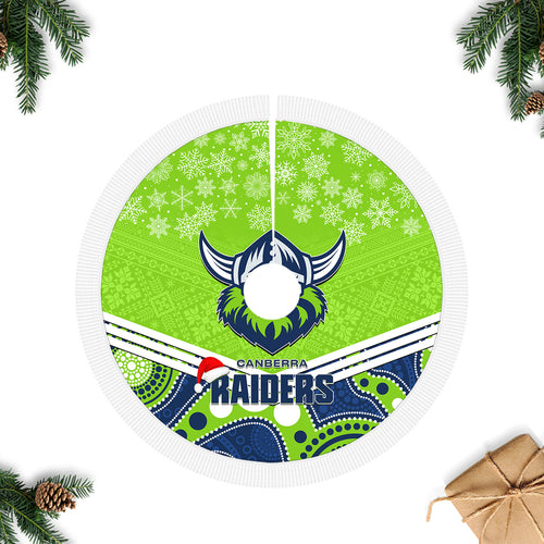 raiders-rugby-christmas-tree-skirt-merry-xmas-2023-mix-aboriginal-art