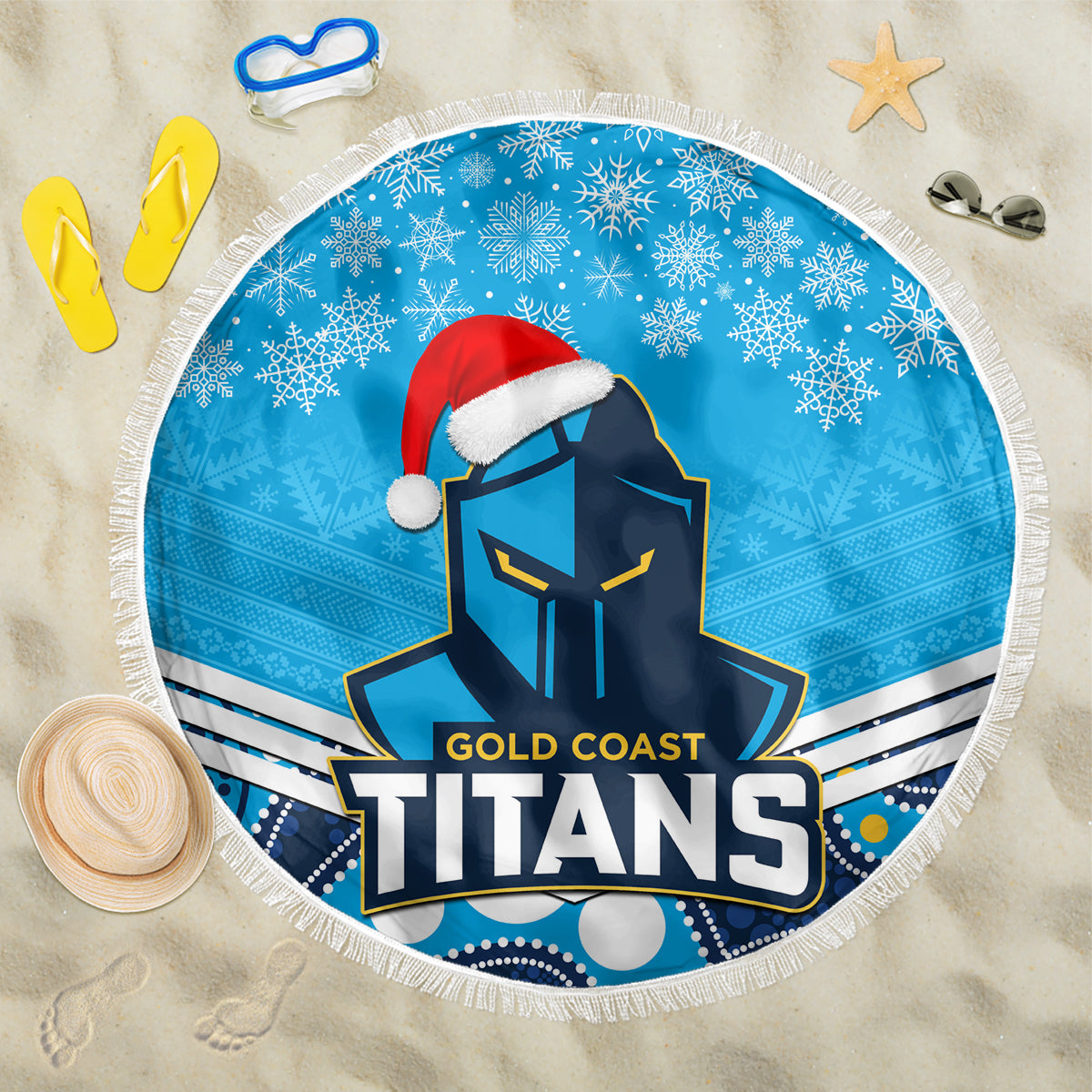 custom-titans-rugby-christmas-beach-blanket-merry-xmas-2023-mix-aboriginal-art