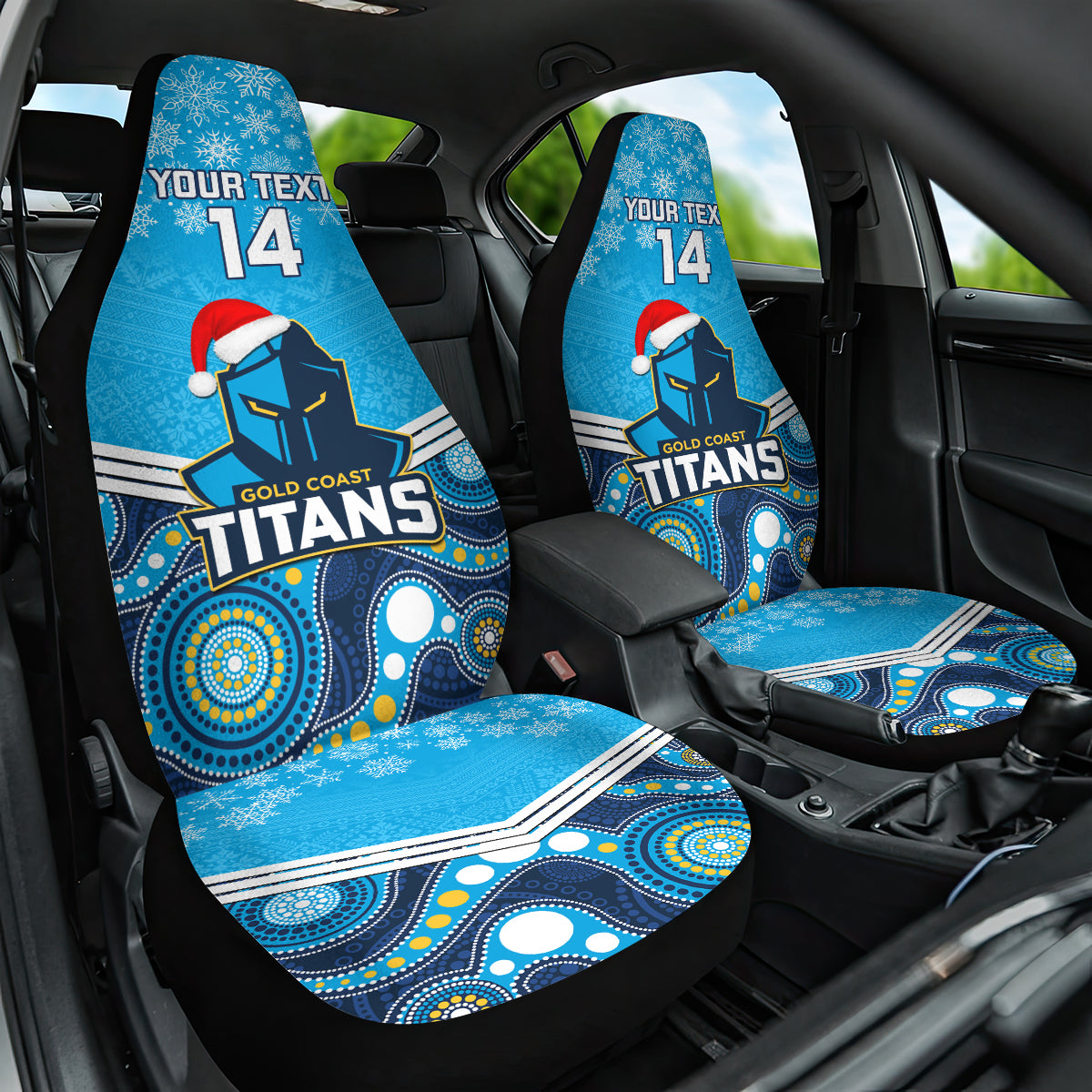 custom-titans-rugby-christmas-car-seat-cover-merry-xmas-2023-mix-aboriginal-art