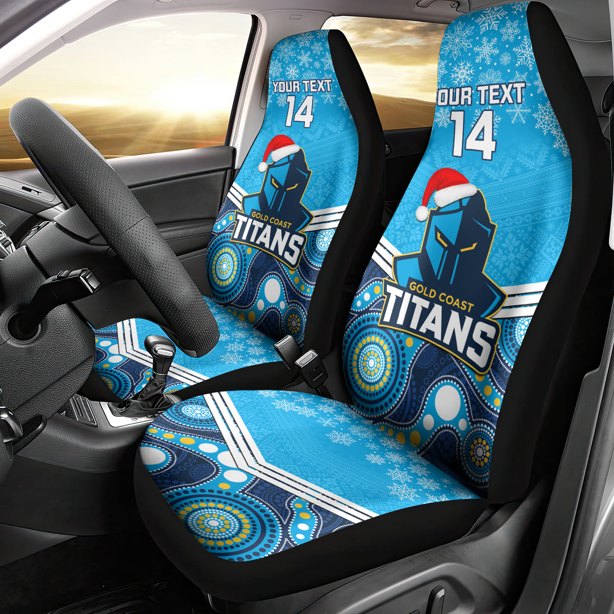 custom-titans-rugby-christmas-car-seat-cover-merry-xmas-2023-mix-aboriginal-art