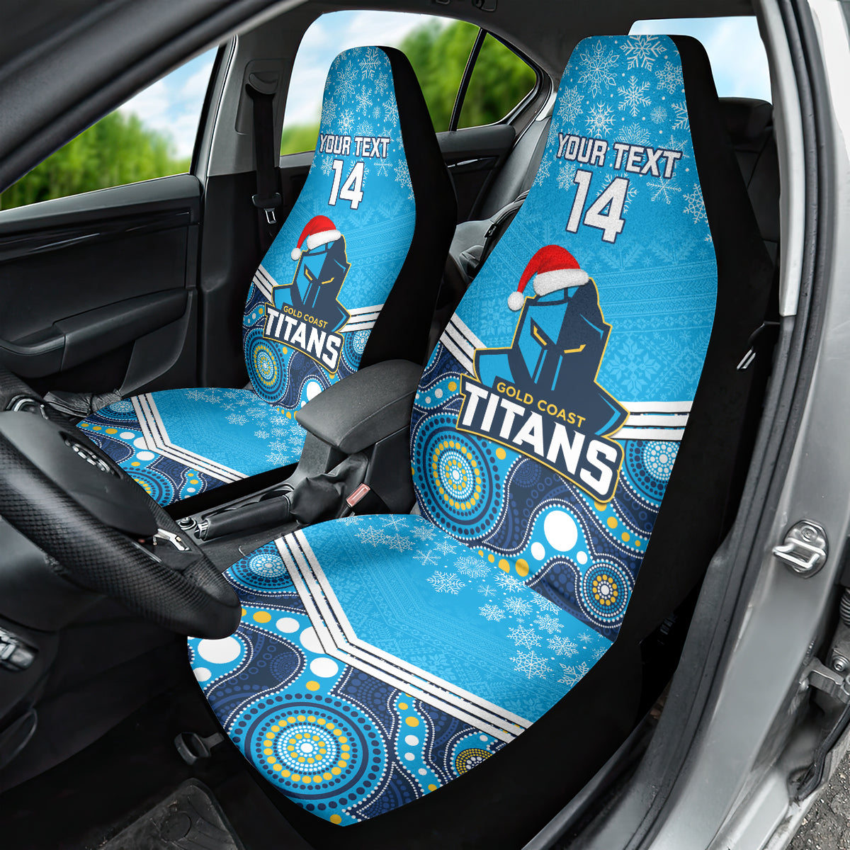 custom-titans-rugby-christmas-car-seat-cover-merry-xmas-2023-mix-aboriginal-art