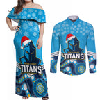 custom-titans-rugby-christmas-couples-matching-off-shoulder-maxi-dress-and-long-sleeve-button-shirt-merry-xmas-2023-mix-aboriginal-art