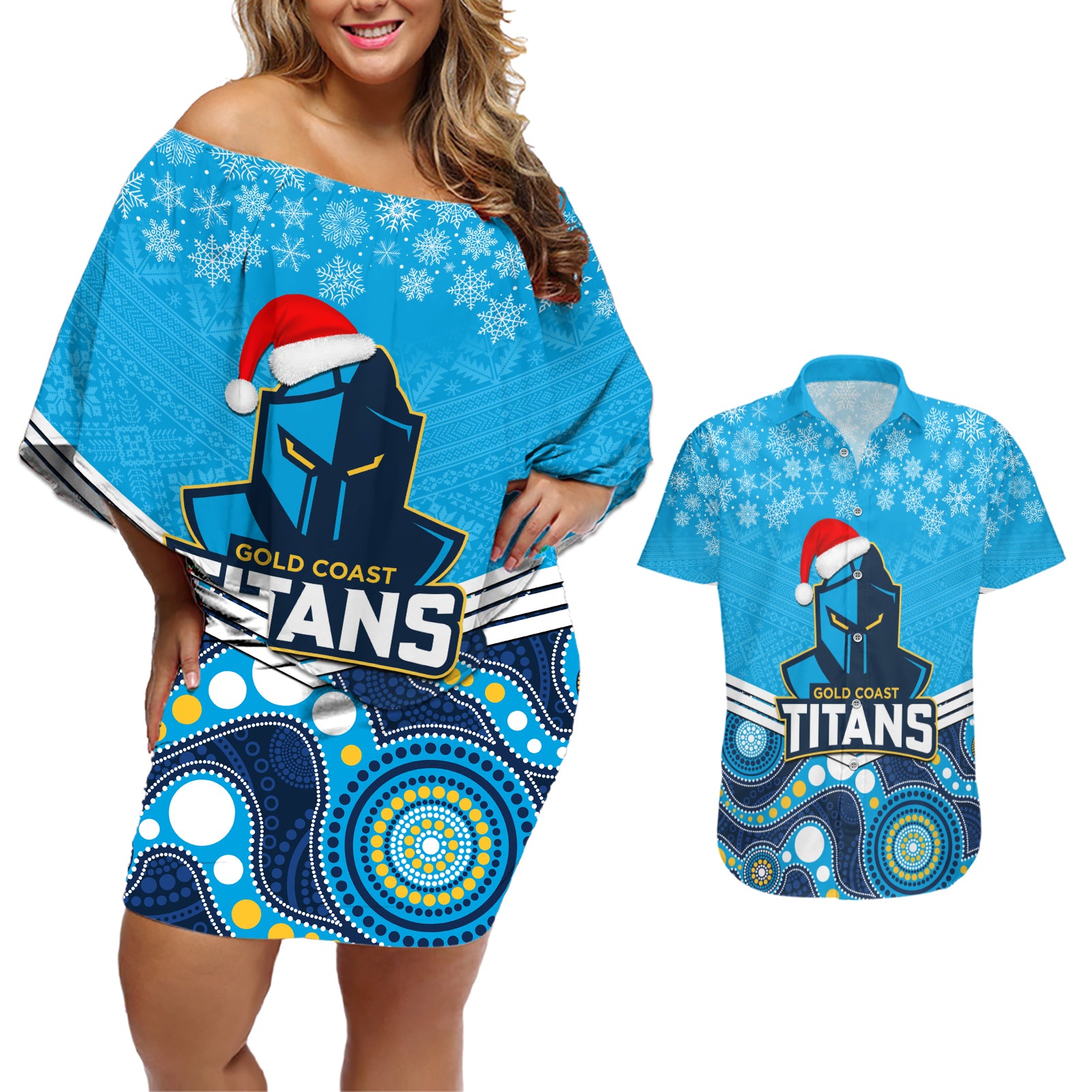 custom-titans-rugby-christmas-couples-matching-off-shoulder-short-dress-and-hawaiian-shirt-merry-xmas-2023-mix-aboriginal-art