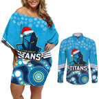 custom-titans-rugby-christmas-couples-matching-off-shoulder-short-dress-and-long-sleeve-button-shirt-merry-xmas-2023-mix-aboriginal-art