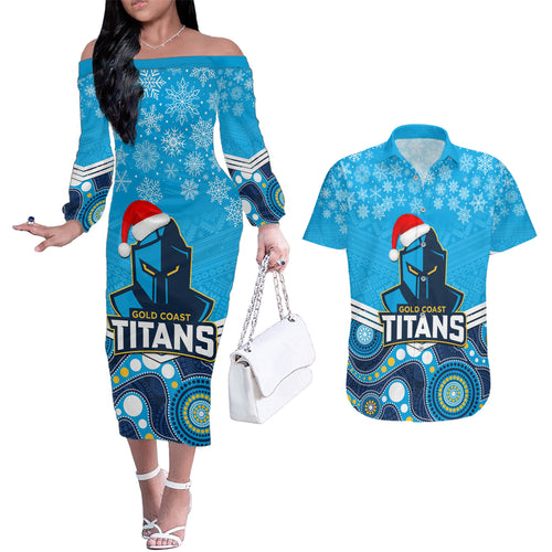 custom-titans-rugby-christmas-couples-matching-off-the-shoulder-long-sleeve-dress-and-hawaiian-shirt-merry-xmas-2023-mix-aboriginal-art