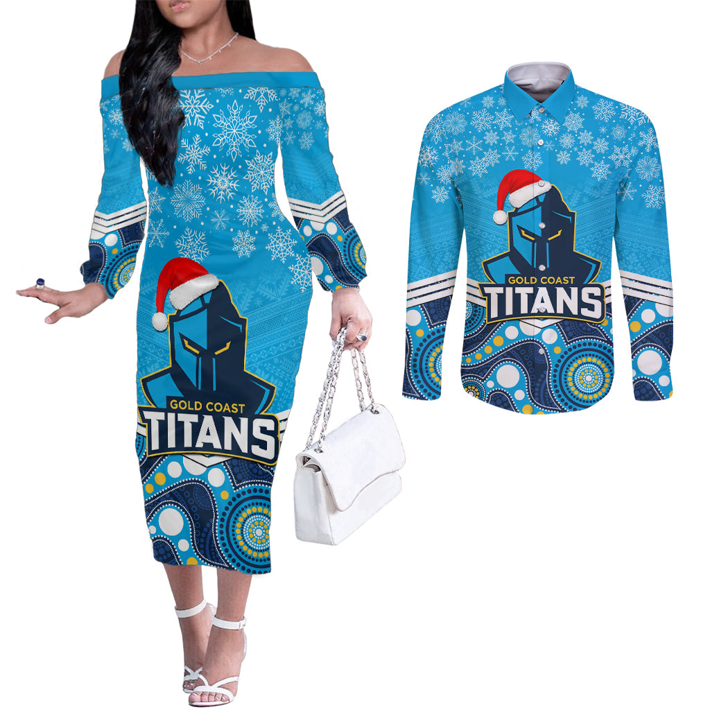 custom-titans-rugby-christmas-couples-matching-off-the-shoulder-long-sleeve-dress-and-long-sleeve-button-shirt-merry-xmas-2023-mix-aboriginal-art