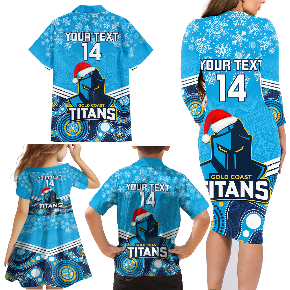 custom-titans-rugby-christmas-family-matching-long-sleeve-bodycon-dress-and-hawaiian-shirt-merry-xmas-2023-mix-aboriginal-art