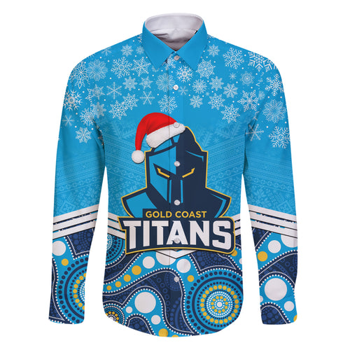custom-titans-rugby-christmas-family-matching-short-sleeve-bodycon-dress-and-hawaiian-shirt-merry-xmas-2023-mix-aboriginal-art