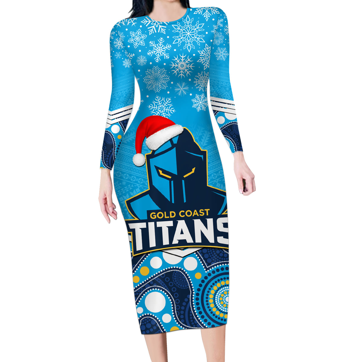 custom-titans-rugby-christmas-long-sleeve-bodycon-dress-merry-xmas-2023-mix-aboriginal-art